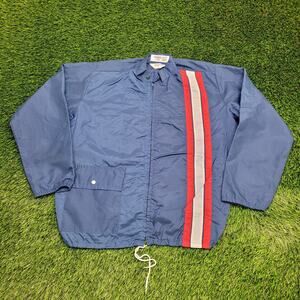 Vintage 70s MOD Jacket L/XL 26x27 Vertical-Striped Baggy